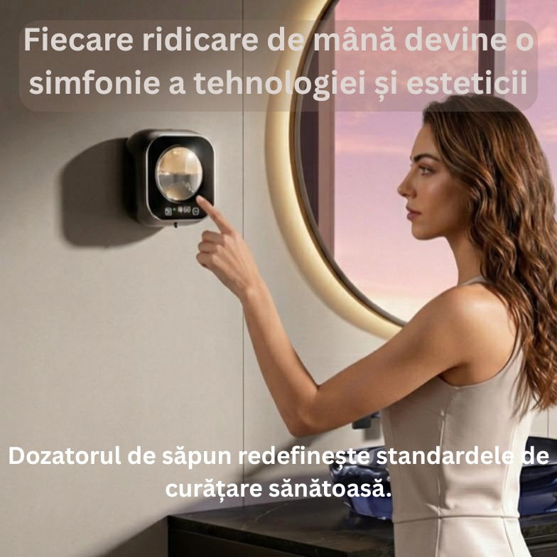 Dozator Inteligent de Săpun cu Senzor și Afișaj Digital