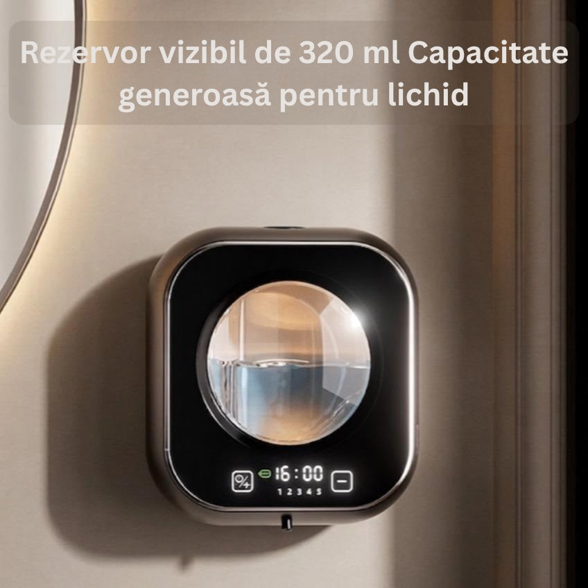 Dozator Inteligent de Săpun cu Senzor și Afișaj Digital