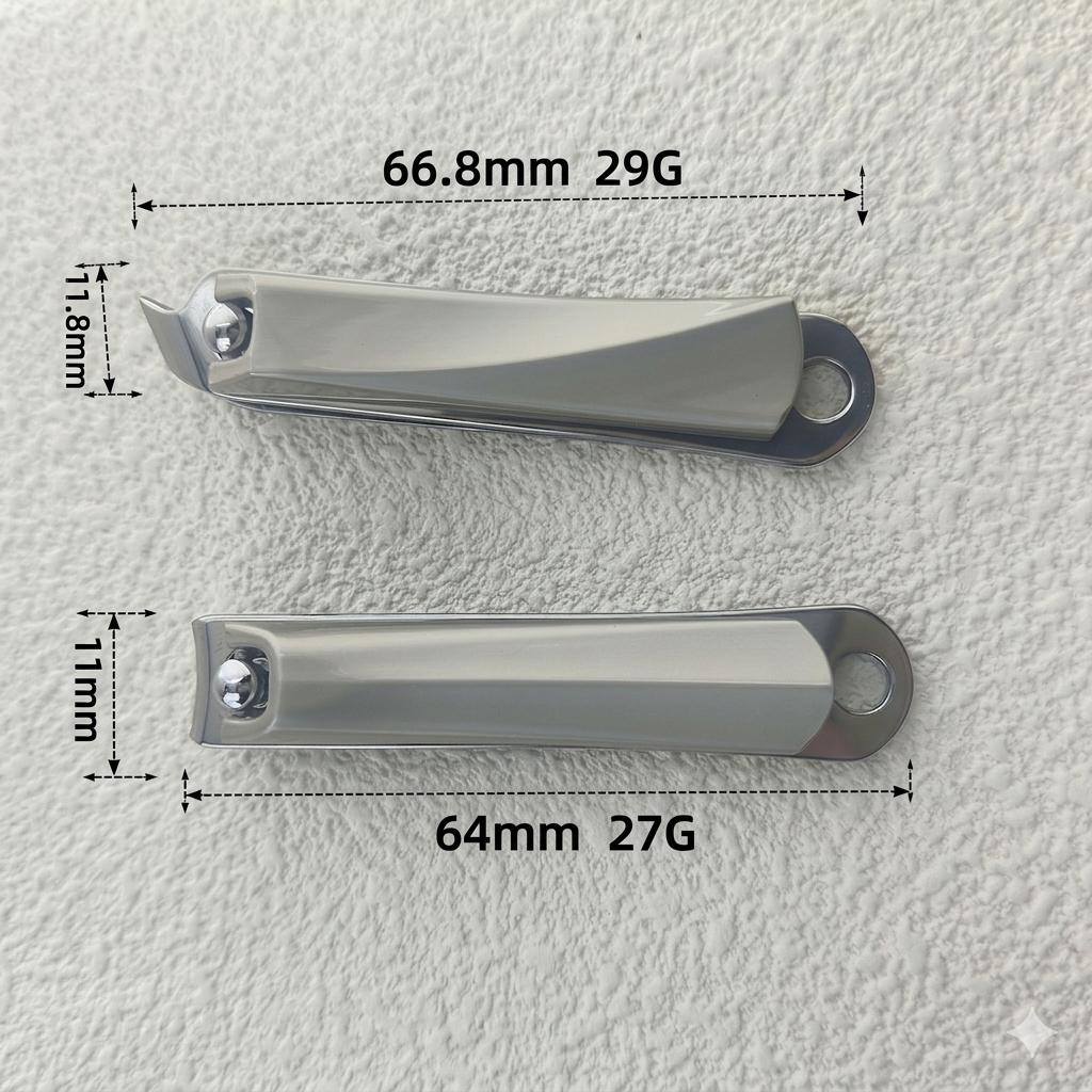 Unghiere Profesionale din Otel Inoxidabil, Design Ergonomic, Curbata si Oblica, Gri Antracit
